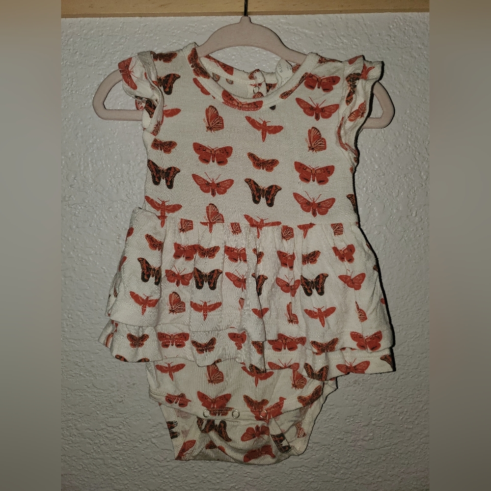 Kate Quinn Butterfly Bubble Romper 6-12m